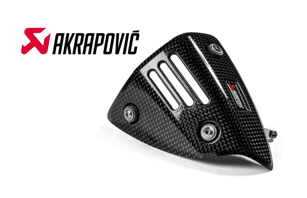 Italjet AKRAPOVIC CARBON FIBRE HEAT SHIELD FOR ITALJET DRAGSTER EU HOMOLOGATED MUFFLER